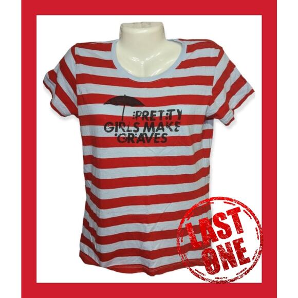 VTG 2000s Pretty Girls Make Graves Post Punk Music Band Tee Shirt Womens XL - Picture 1 of 9